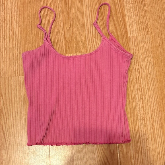 American Eagle Outfitters Pink Ribbed Camisole - Picture 3 of 3